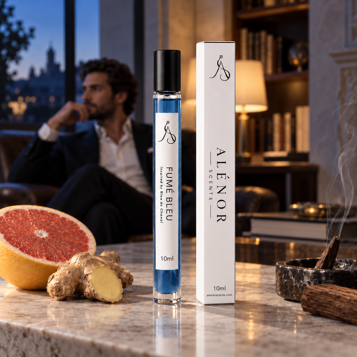 FUMÉ BLEU 10 ml perfume vial by ALÉNOR SCENTS – 40% Extrait de Parfum