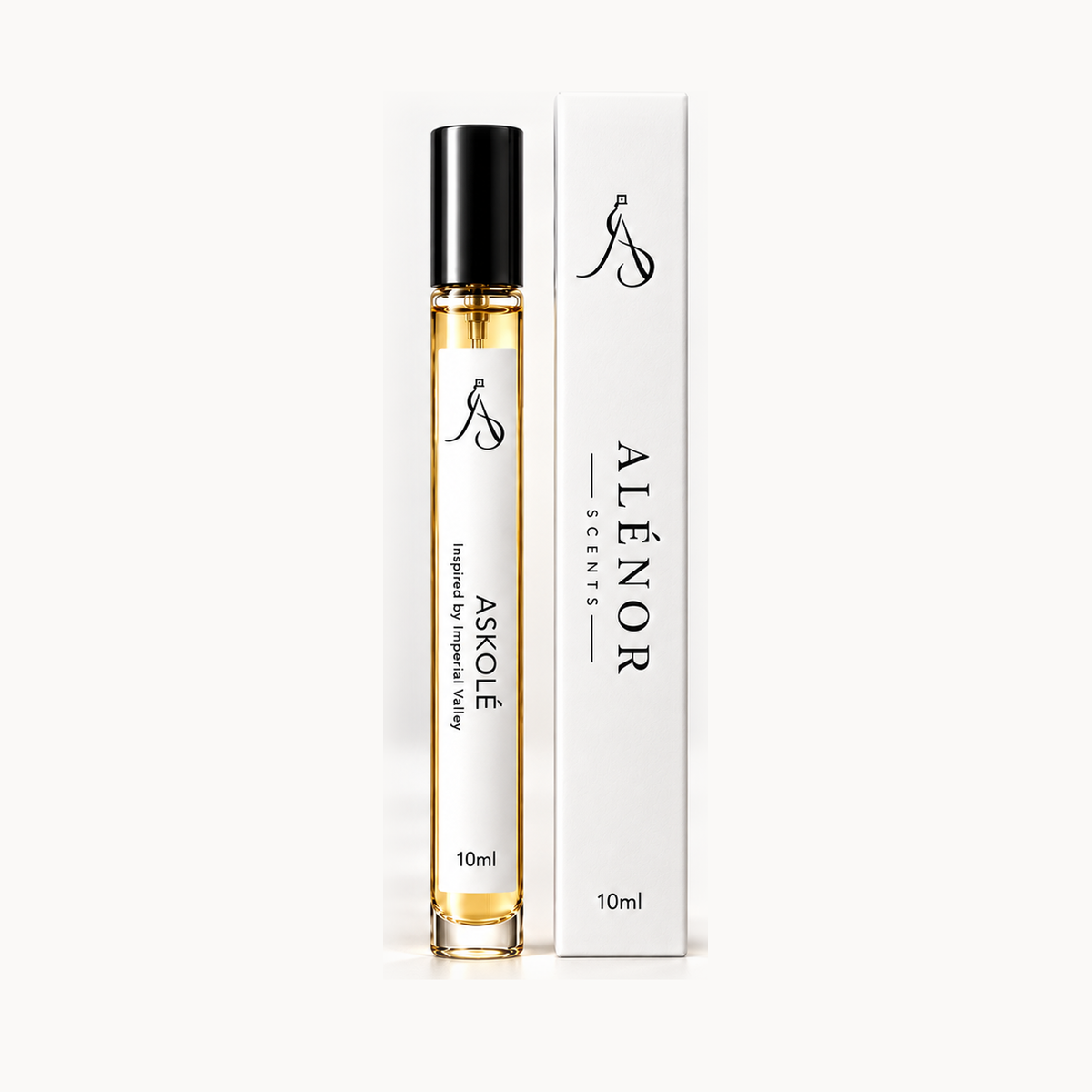 ASKOLÉ by ALÉNOR SCENTS — 10 ml vial and box concept; 10 ml currently unavailable