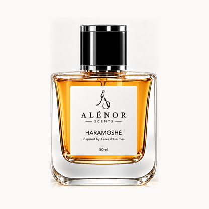 HARAMOSHÉ by ALÉNOR SCENTS — 50 ml perfume bottle; inspired by Hermès Terre d’Hermès Eau de Toilette