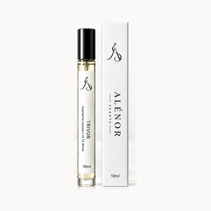 TRIVOR by ALÉNOR SCENTS — 10 ml vial and box concept; 10 ml currently unavailable