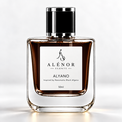 ALÉNOR SCENTS ALYANO 50 ml fragrance bottle — Inspired by Nasomatto Black Afgano