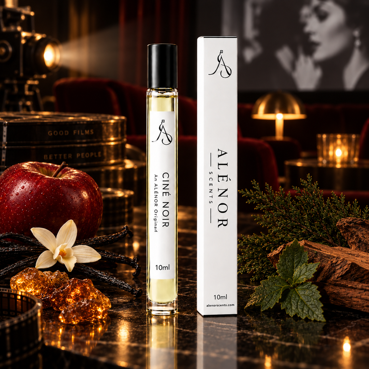 CINÉ NOIR fragrance vial – 10 ml, 40% Extrait de Parfum by ALÉNOR SCENTS