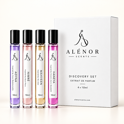 FEMME Discovery Set by ALÉNOR SCENTS – NIMRÉ, ADYNA, MAHVYN and HANEYA